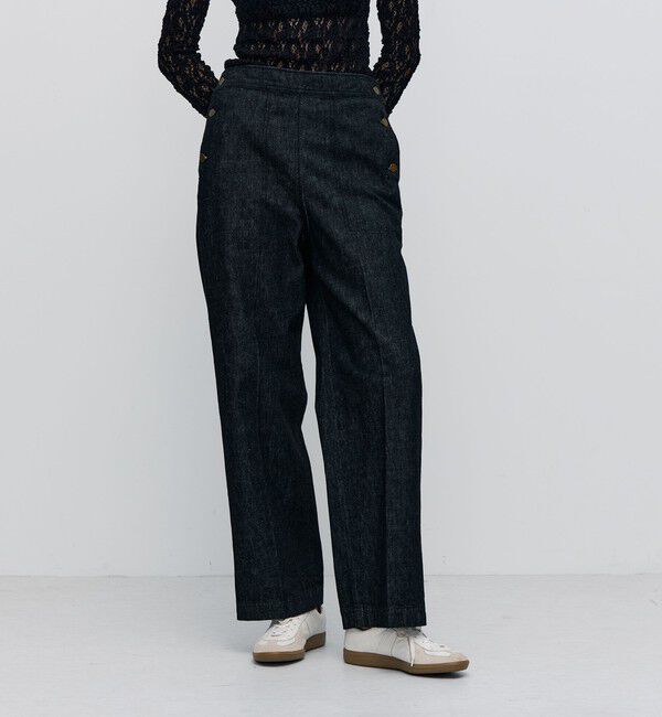 BACCA「ブラックデニム セーラーパンツ」|デニム|