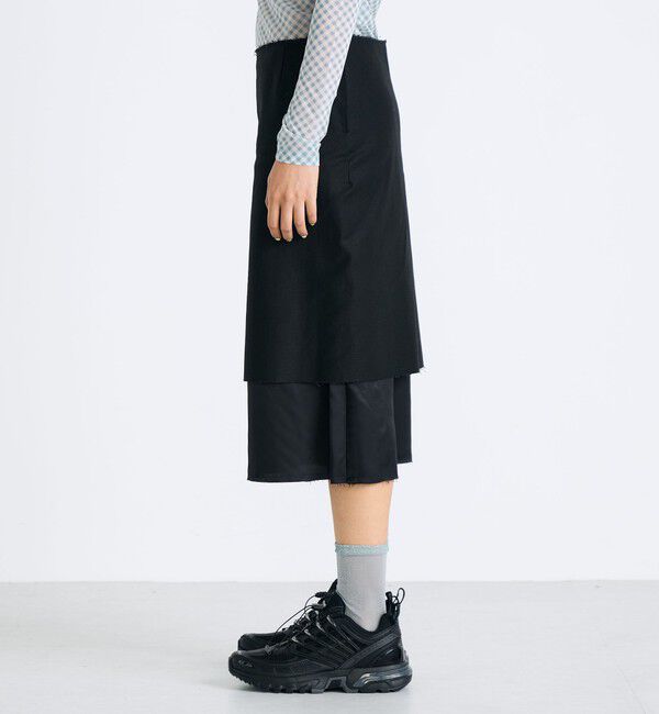 Edition「バックサテン レイヤード スカート」|スカート|