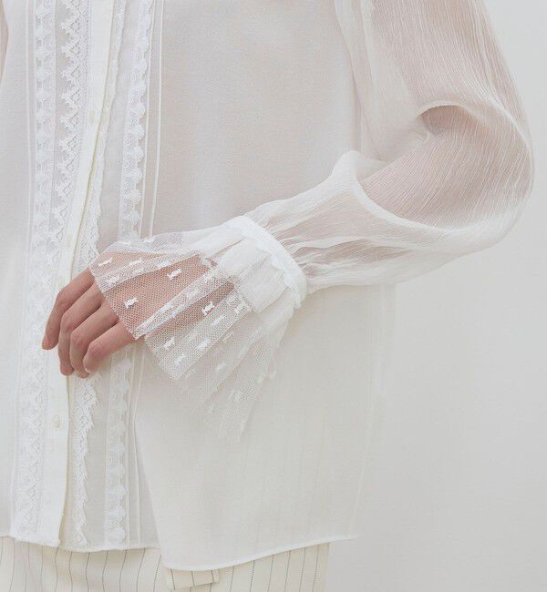 DES PRES「シアーレースコラージュ マルチレーステープブラウス」|シャツ・ブラウス|
