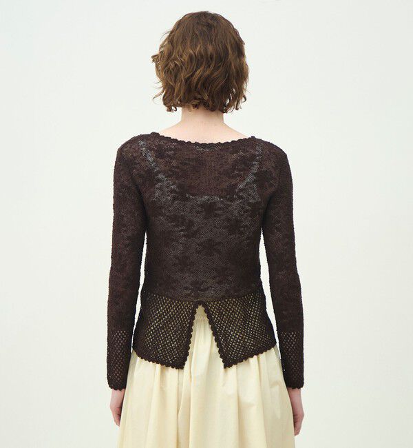 MACPHEE「レーシーニット ボートネックプルオーバー」|ニット・セーター|