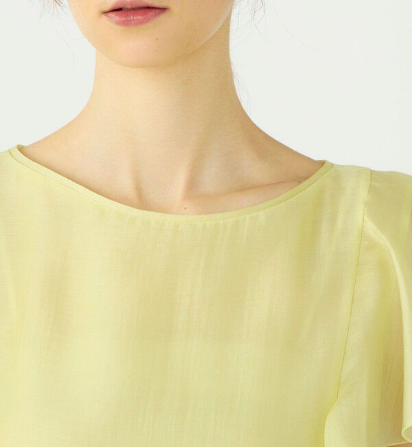 Ballsey「セルロースポリエステルオーガンジー フレアスリーブブラウス」|シャツ・ブラウス|