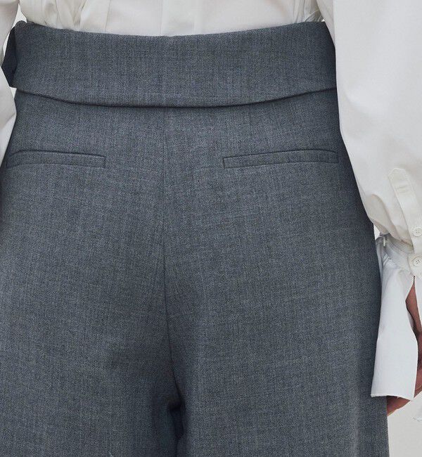 DES PRES「ウールジョーゼット ワイドフレアパンツ」|スラックス|