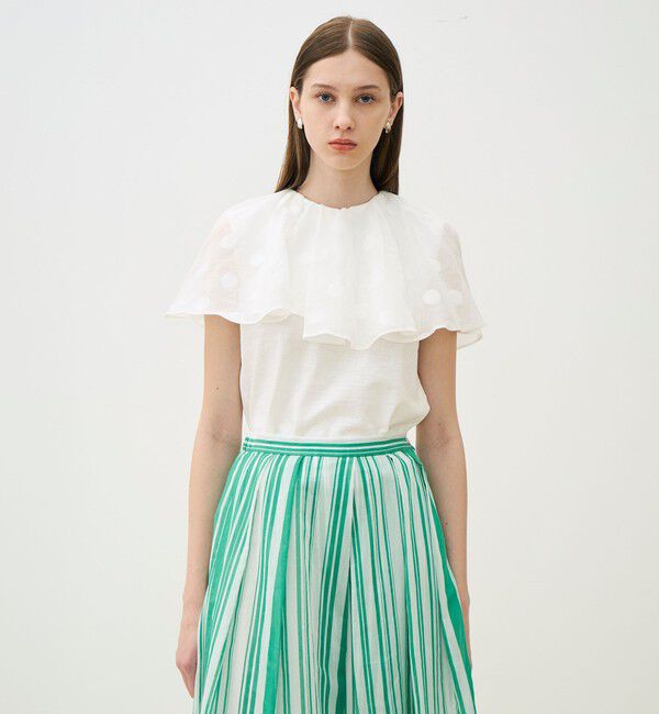 TOMORROWLAND collection「スラブジャージー ドットケープカラープルオーバー」|プルオーバー|