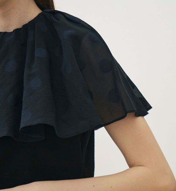 TOMORROWLAND collection「スラブジャージー ドットケープカラープルオーバー」|プルオーバー|