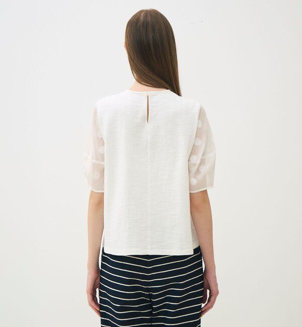 TOMORROWLAND collection「スラブジャージー ドットパフスリーブプルオーバー」|プルオーバー|