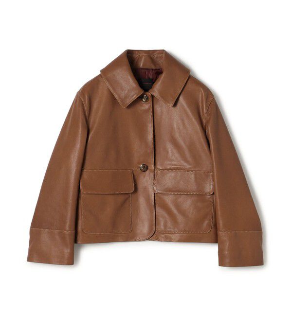 TOMORROWLAND collection「セミベジタブルレザー サックジャケット」|その他|45 ブラウン