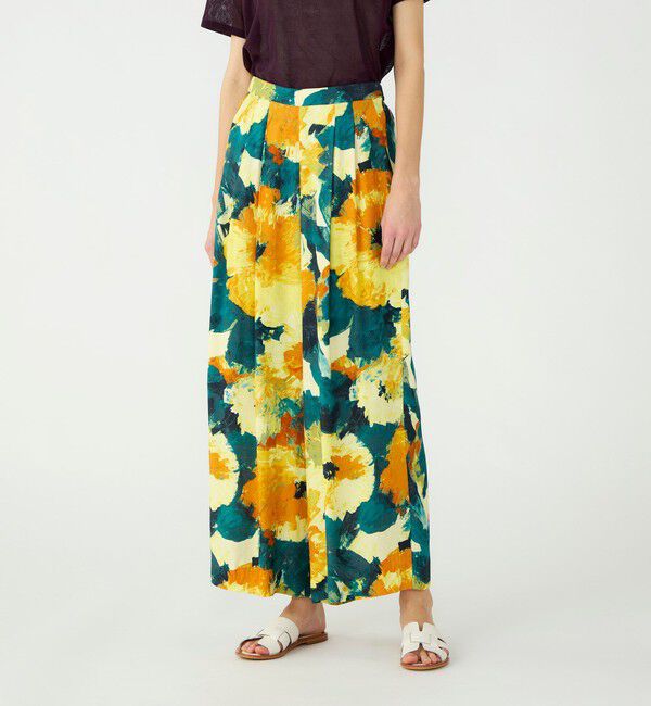 Ballsey「スカンブルフラワープリント タックワイドパンツ」|その他|