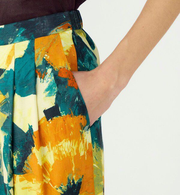 Ballsey「スカンブルフラワープリント タックワイドパンツ」|その他|