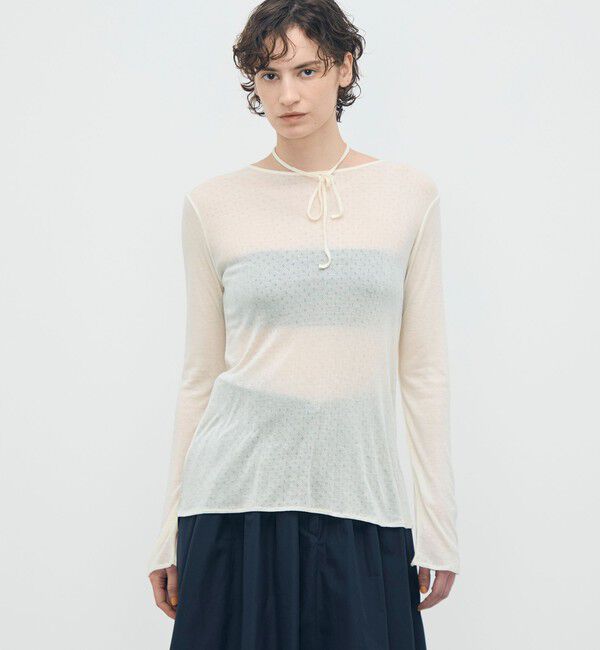 BACCA「パターンメッシュ ロングスリーブプルオーバー」|Tシャツ・カットソー|