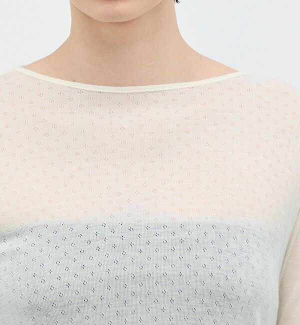 BACCA「パターンメッシュ ロングスリーブプルオーバー」|Tシャツ・カットソー|