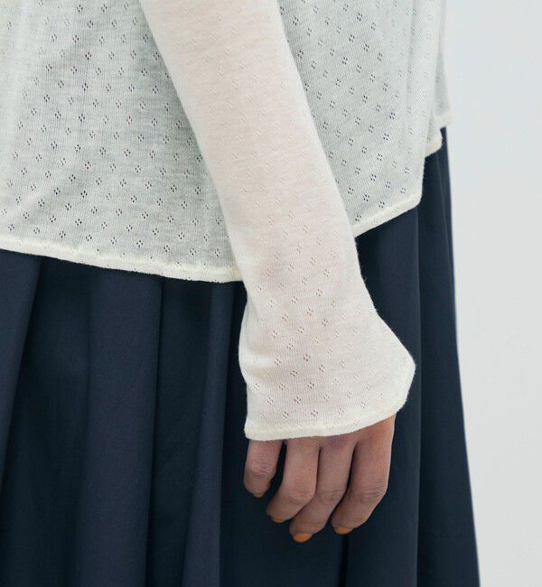 BACCA「パターンメッシュ ロングスリーブプルオーバー」|Tシャツ・カットソー|