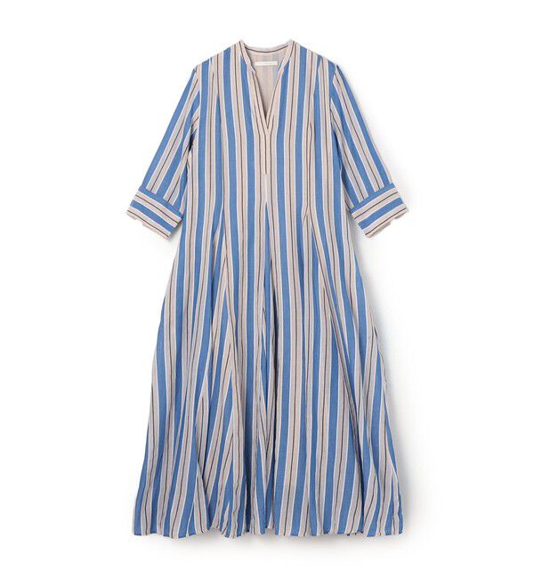 TOMORROWLAND BUYING WEAR「ne Quittez pas Cotton Voile Stripe ワンピース」|ワンピース|64 ブルー系