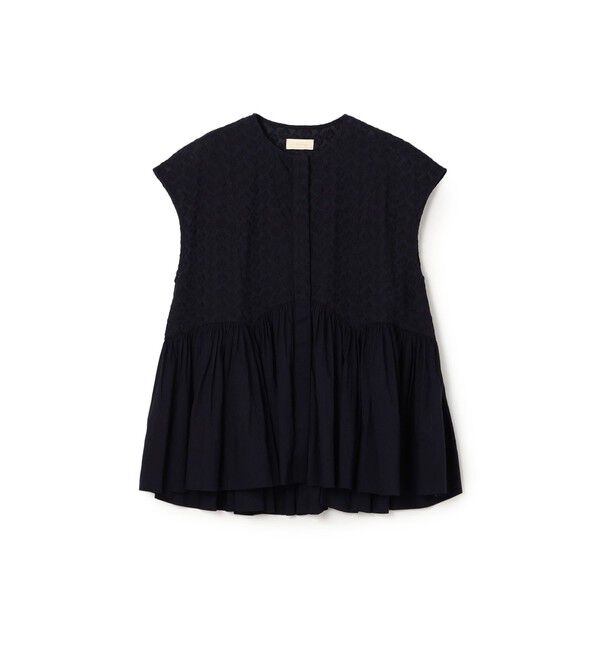 TOMORROWLAND BUYING WEAR「ne Quittez pas Petit Flower ブラウス」|シャツ・ブラウス|68 ネイビー系