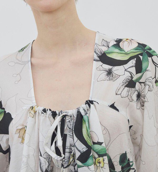 TOMORROWLAND GOODS「WRITEWELL bouquet 2WAYワイドプルオーバーブラウス」|シャツ・ブラウス|