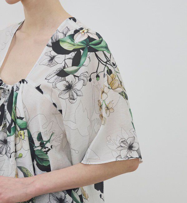 TOMORROWLAND GOODS「WRITEWELL bouquet 2WAYワイドプルオーバーブラウス」|シャツ・ブラウス|