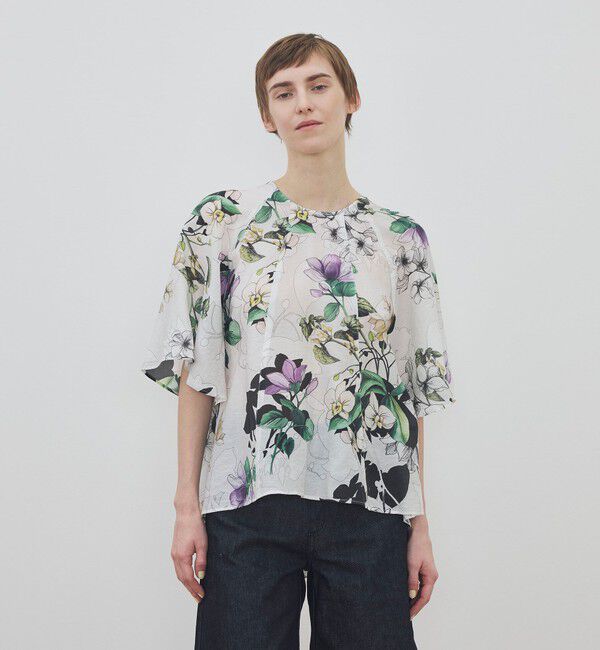 TOMORROWLAND GOODS「WRITEWELL bouquet 2WAYワイドプルオーバーブラウス」|シャツ・ブラウス|