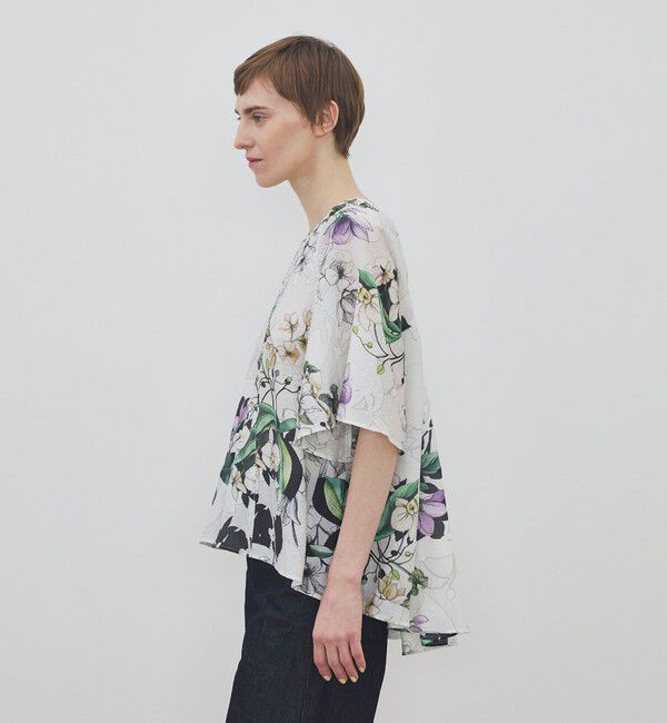 TOMORROWLAND GOODS「WRITEWELL bouquet 2WAYワイドプルオーバーブラウス」|シャツ・ブラウス|