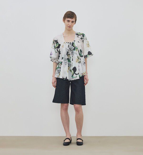 TOMORROWLAND GOODS「WRITEWELL bouquet 2WAYワイドプルオーバーブラウス」|シャツ・ブラウス|