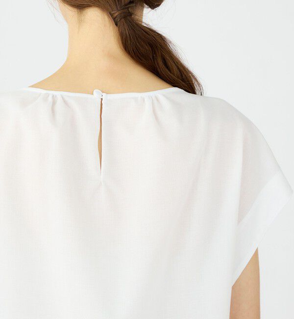 Ballsey「エアリーメッシュ フレンチスリーブプルオーバー」|シャツ・ブラウス|