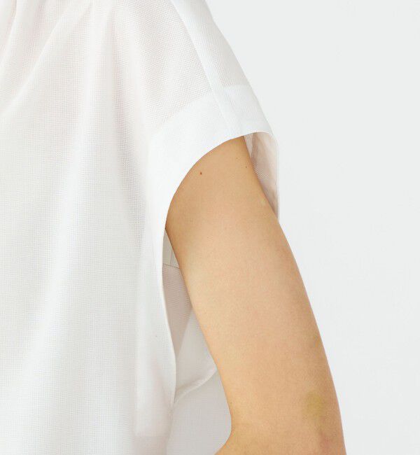 Ballsey「エアリーメッシュ フレンチスリーブプルオーバー」|シャツ・ブラウス|