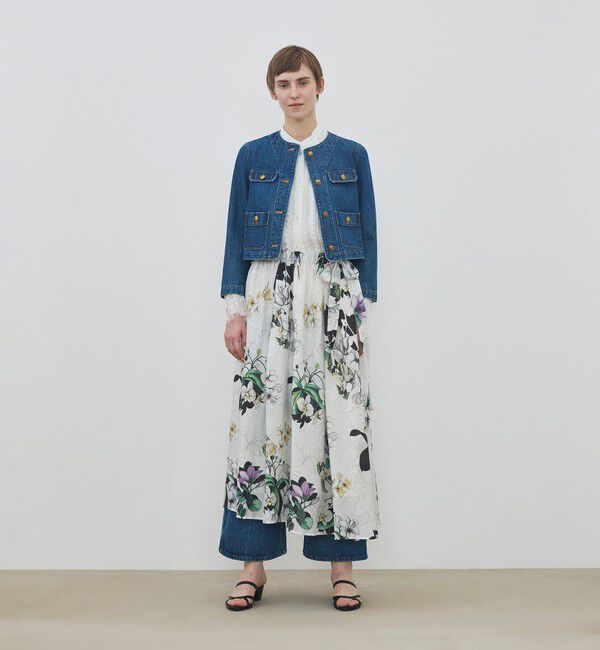 TOMORROWLAND GOODS「 WRITEWELL bouquet ギャザースカート」|フレア|