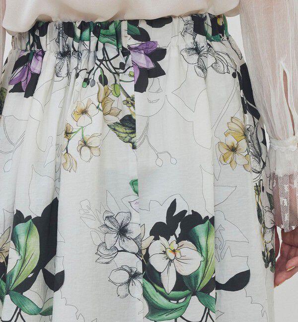 TOMORROWLAND GOODS「 WRITEWELL bouquet ギャザースカート」|フレア|