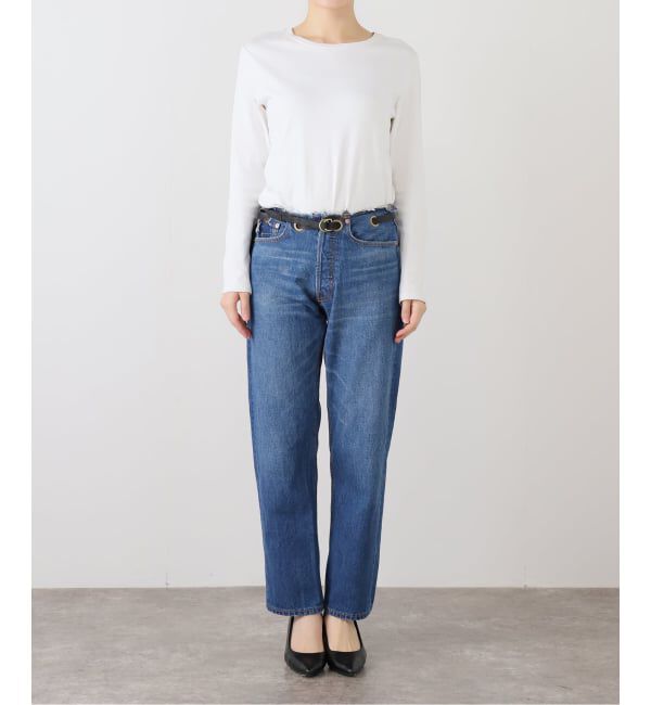  「ベルテッドデニムパンツ」|デニム|