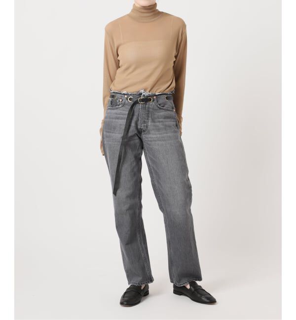  「ベルテッドデニムパンツ」|デニム|