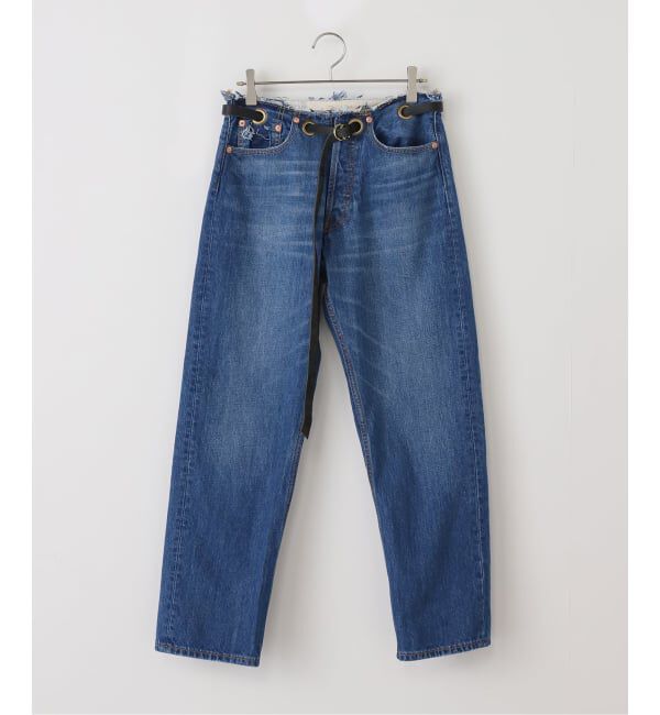  「ベルテッドデニムパンツ」|デニム|