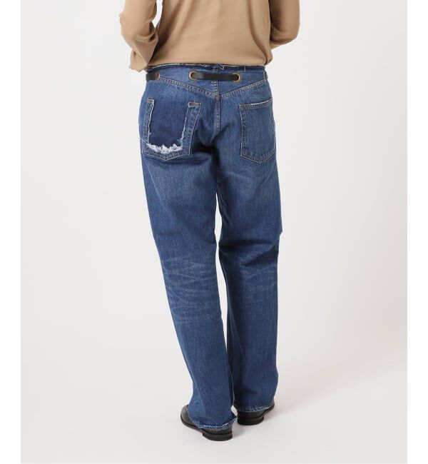  「ベルテッドデニムパンツ」|デニム|