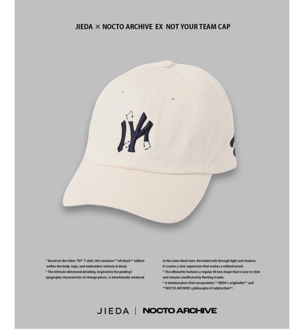 JOINT WORKS「≪予約≫JIEDA &times; NOCTO ARCHIVE 別注  NOT YOUR TEAM CAP」|キャップ・キャスケット|ホワイト
