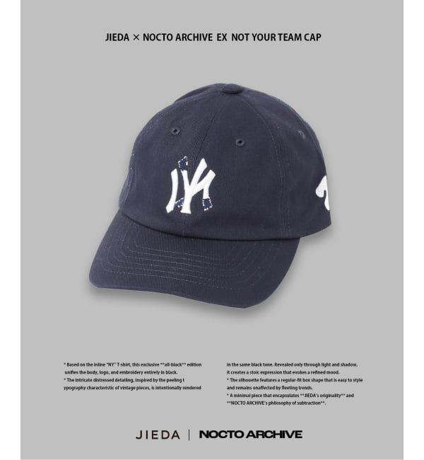 JOINT WORKS「≪予約≫JIEDA &times; NOCTO ARCHIVE 別注  NOT YOUR TEAM CAP」|キャップ・キャスケット|ネイビー