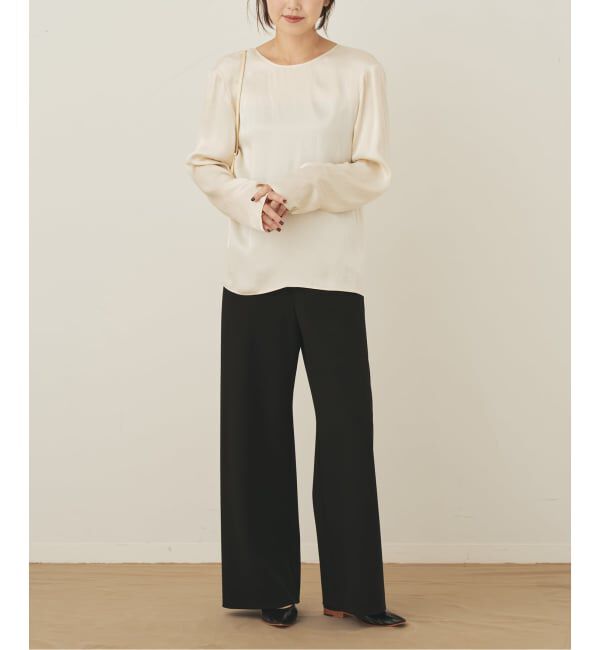 Plage「Memory Satin Back Wrap ブラウス」|シャツ・ブラウス|