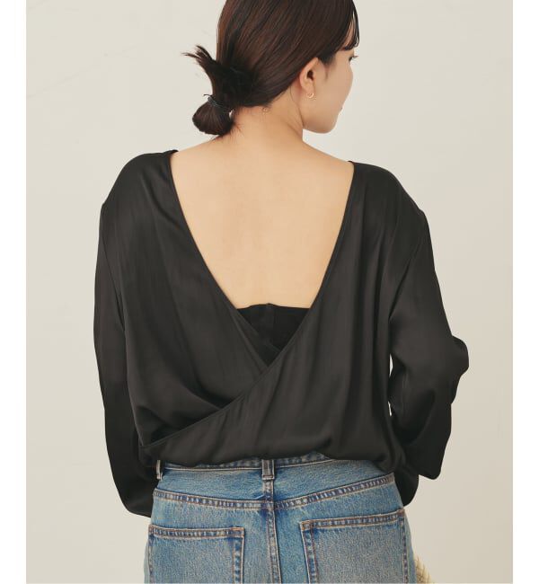 Plage「Memory Satin Back Wrap ブラウス」|シャツ・ブラウス|