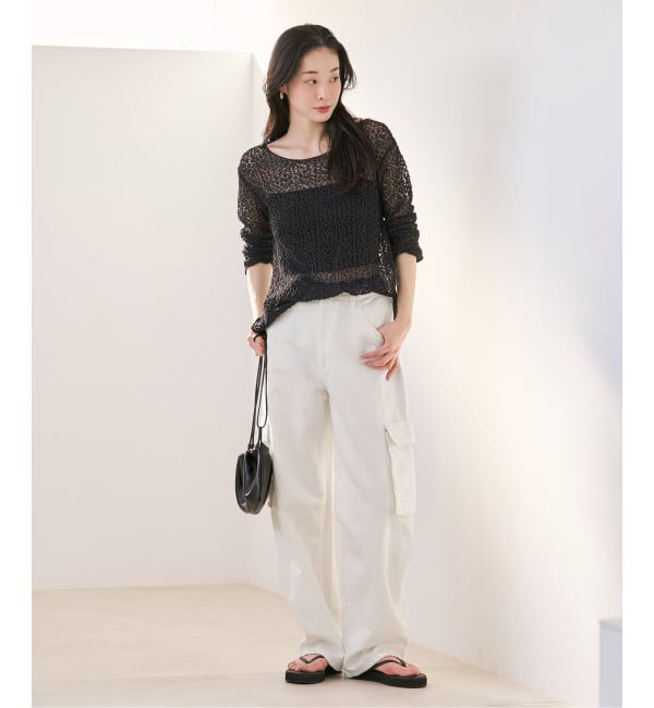 Plage「R&rsquo;IAM 麻混ホワイトデニムパンツ」|デニム|