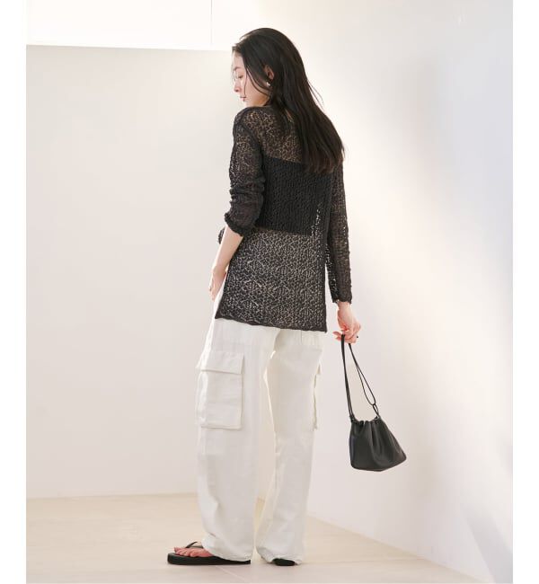 Plage「R&rsquo;IAM 麻混ホワイトデニムパンツ」|デニム|