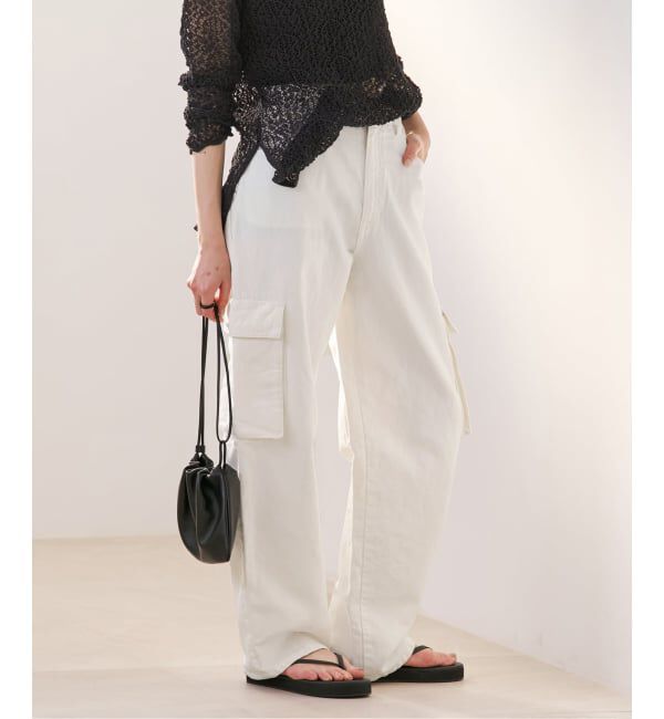 Plage「R&rsquo;IAM 麻混ホワイトデニムパンツ」|デニム|