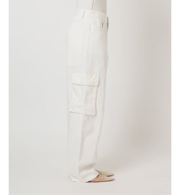 Plage「R&rsquo;IAM 麻混ホワイトデニムパンツ」|デニム|