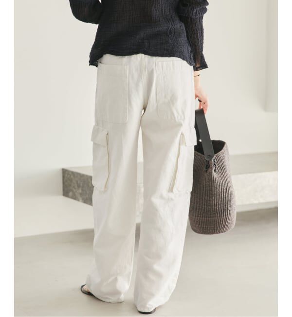 Plage「R&rsquo;IAM 麻混ホワイトデニムパンツ」|デニム|