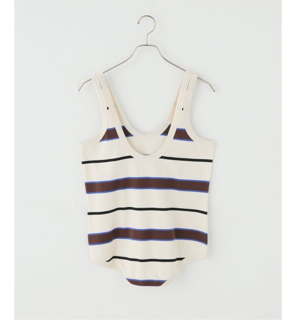 Plage「《一部店舗・WEB限定》TANC TOKYO / タンクトウキョウ PIQUET BORDER TANK ロンパース」|タンクトップ|ナチュラル