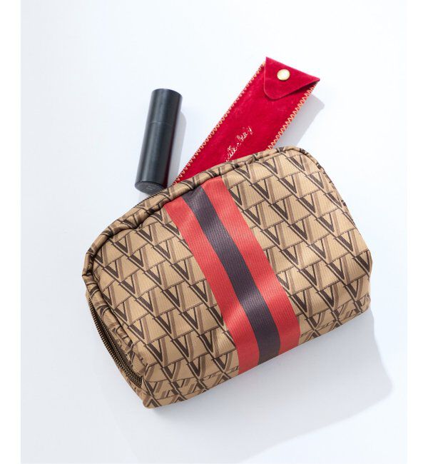 VERMEIL par iena「VERMEIL モノグラムポーチM」|ポーチ|ブラウン