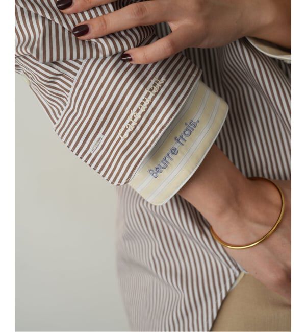 SLOBE IENA「《WEB限定/追加2》HAPPYCOLOR SHIRT」|シャツ・ブラウス|ブラウン