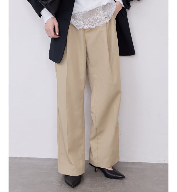 SLOBE IENA「《セットアップ対応可/WEBのみ4サイズ展開》撥水2タックチノパンツ」|チノ|