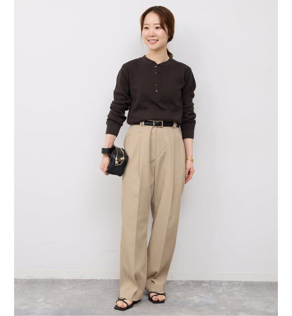 SLOBE IENA「《セットアップ対応可/WEBのみ4サイズ展開》撥水2タックチノパンツ」|チノ|