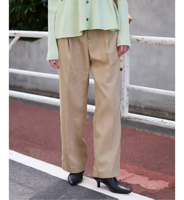 SLOBE IENA「《セットアップ対応可/WEBのみ4サイズ展開》撥水2タックチノパンツ」|チノ|