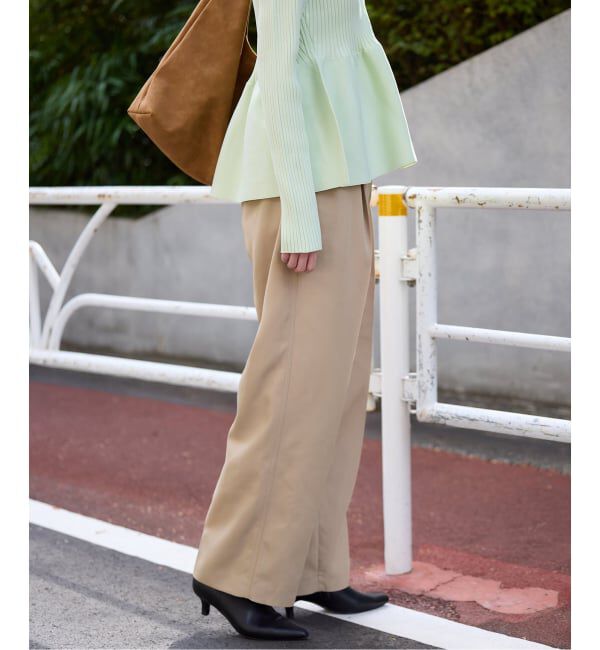 SLOBE IENA「《セットアップ対応可/WEBのみ4サイズ展開》撥水2タックチノパンツ」|チノ|