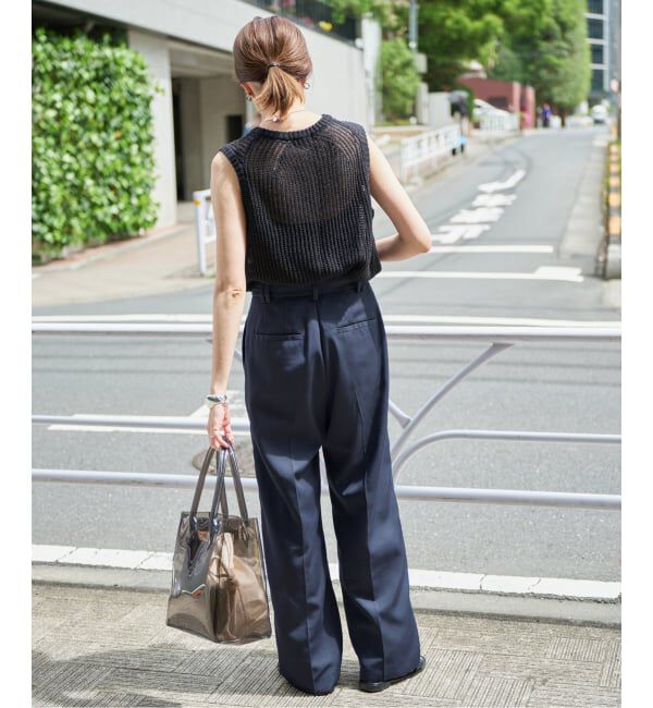 SLOBE IENA「《セットアップ対応可/WEBのみ4サイズ展開》撥水2タックチノパンツ」|チノ|