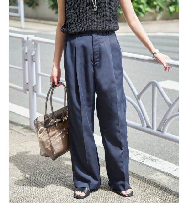 SLOBE IENA「《セットアップ対応可/WEBのみ4サイズ展開》撥水2タックチノパンツ」|チノ|