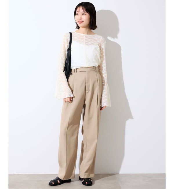 SLOBE IENA「《セットアップ対応可/WEBのみ4サイズ展開》撥水2タックチノパンツ」|チノ|