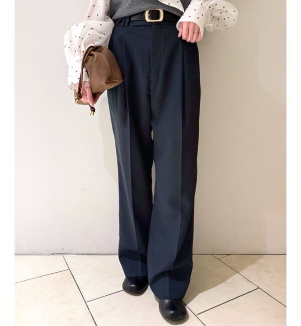 SLOBE IENA「《セットアップ対応可/WEBのみ4サイズ展開》撥水2タックチノパンツ」|チノ|